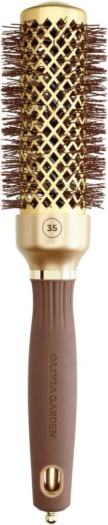 Olivia Garden Expert Blowout Shine avec poils ondulés Or & Brun