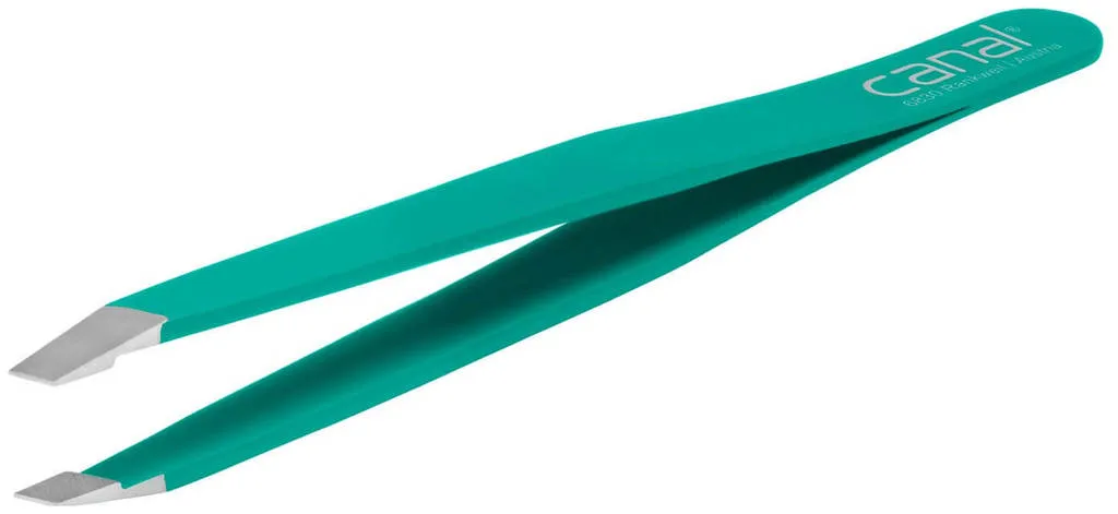 Canal Pince à épiler oblique inoxydable - Blanc