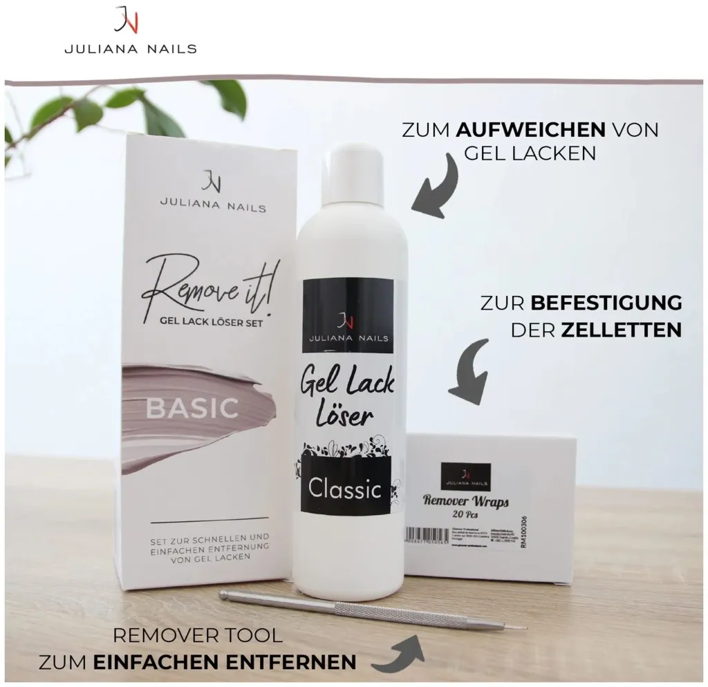 Juliana Nails Gel Lack Set pour enlever le vernis - Basic