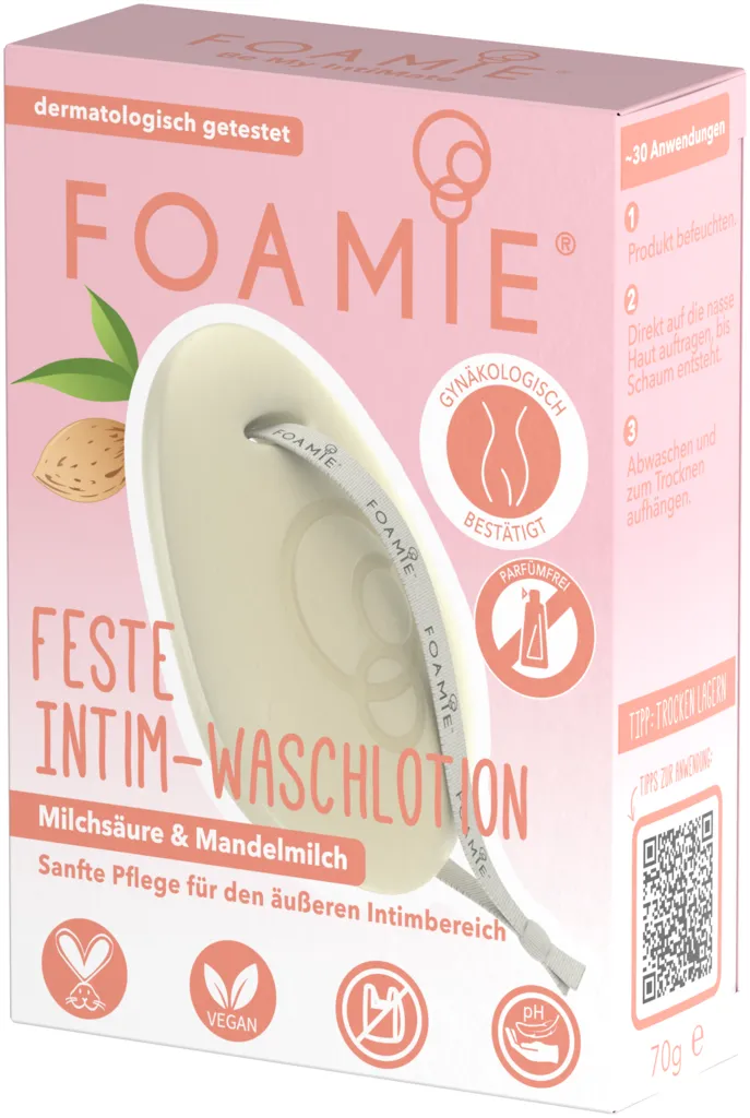 Foamie Lotion lavante intime solide à l'acide lactique et au lait d'amande