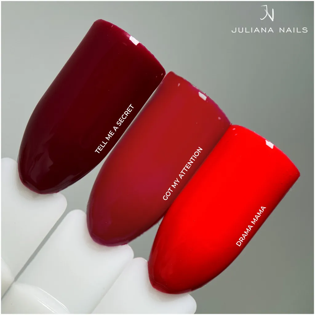 Juliana Nails Gel Lack teintes rouges