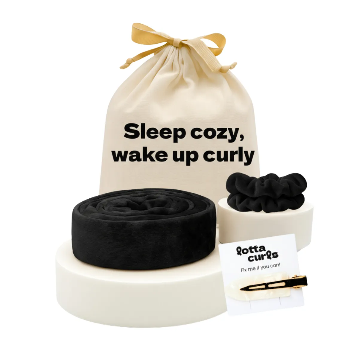 Lotta Curls Ruban de Curling Sans Chaleur Royal Black