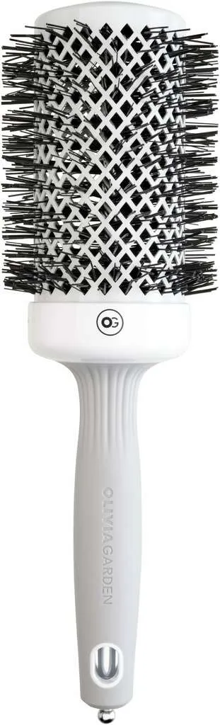 Olivia Garden Expert Blowout Shine Brosse ronde blanc & gris
