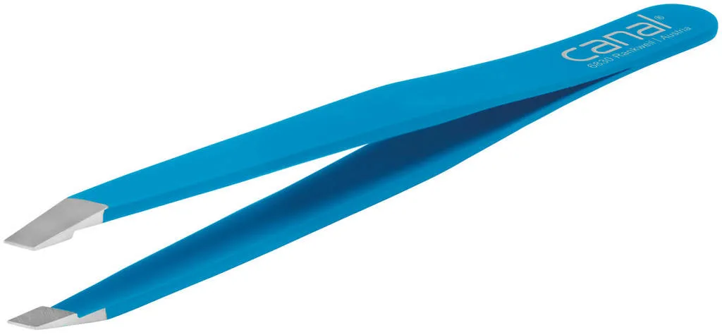 Canal Pince à épiler oblique inoxydable - Blanc