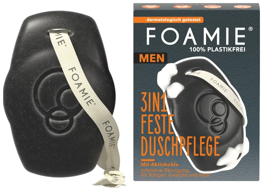 Foamie 3 en 1 Soin douche solide pour hommes - What A Man