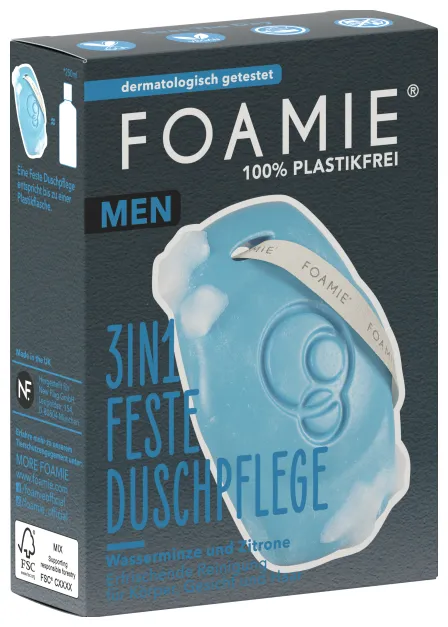 Foamie 3 en 1 Soin douche solide pour hommes - What A Man
