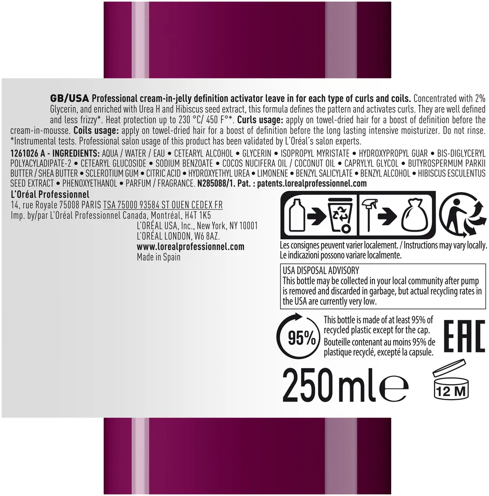 L'Oréal Série Expert Curl Expression Crème-en-Gelée Activateur de définition sans rinçage