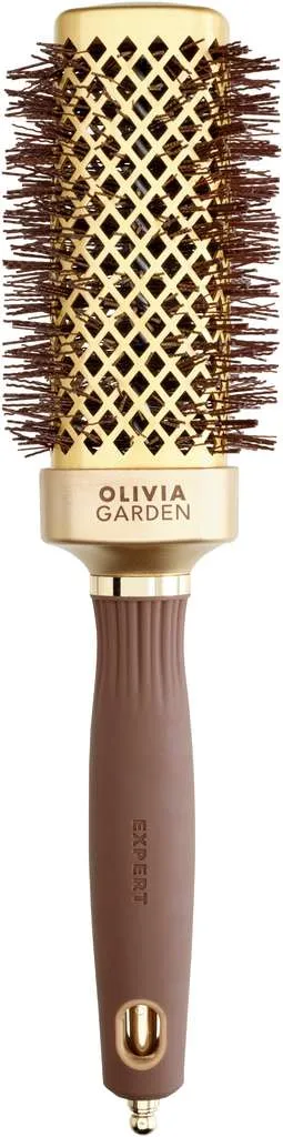 Olivia Garden Expert Blowout Straight avec poils ondulés Gold & Braun
