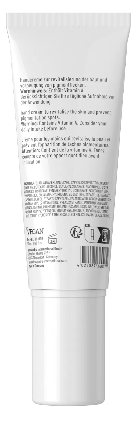 Alessandro Crème pour les mains au rétinol slow aging