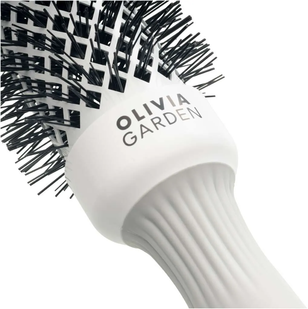 Olivia Garden Expert Blowout Shine Brosse ronde blanc & gris