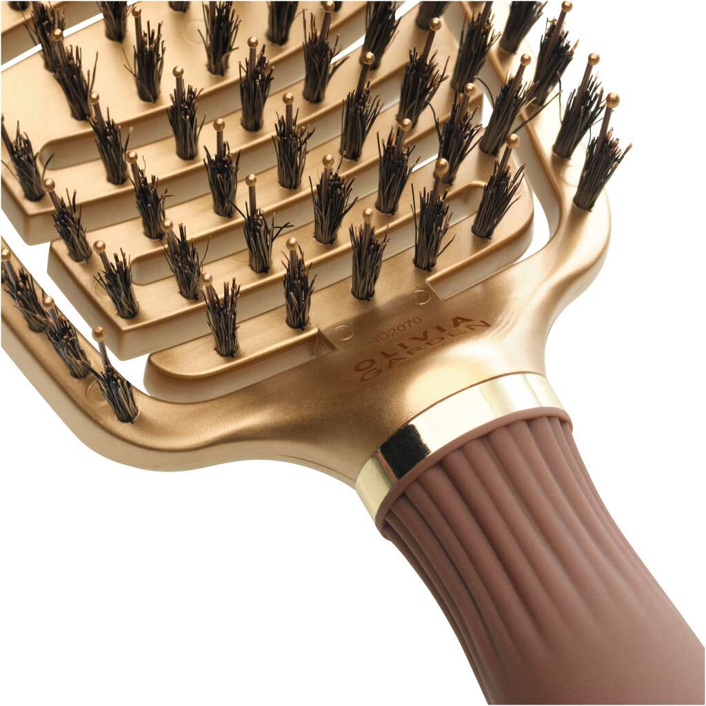 Olivia Garden Expert Care Flex avec poils de sanglier et de nylon Or & Brun