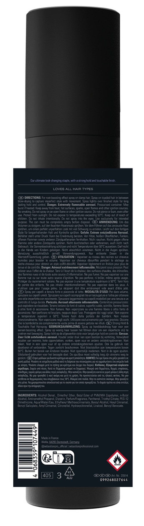 Sebastian Re-Shaper Laque pour cheveu