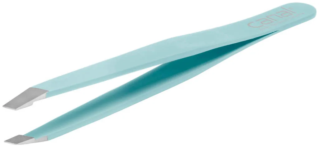 Canal Pince à épiler oblique inoxydable - Blanc