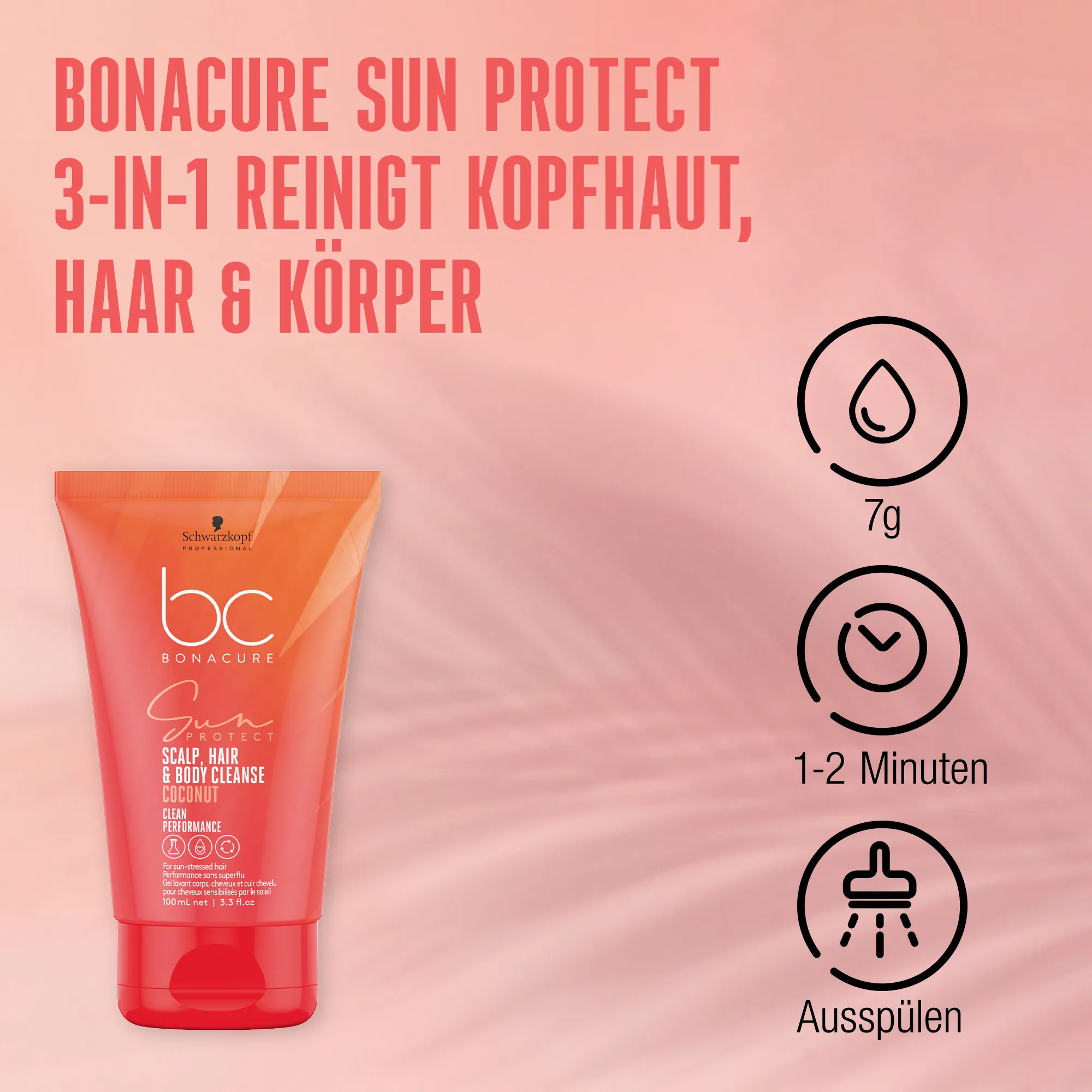Schwarzkopf BC Sun Protect 3-in-1 Scalp, Hair & Body Cleanse