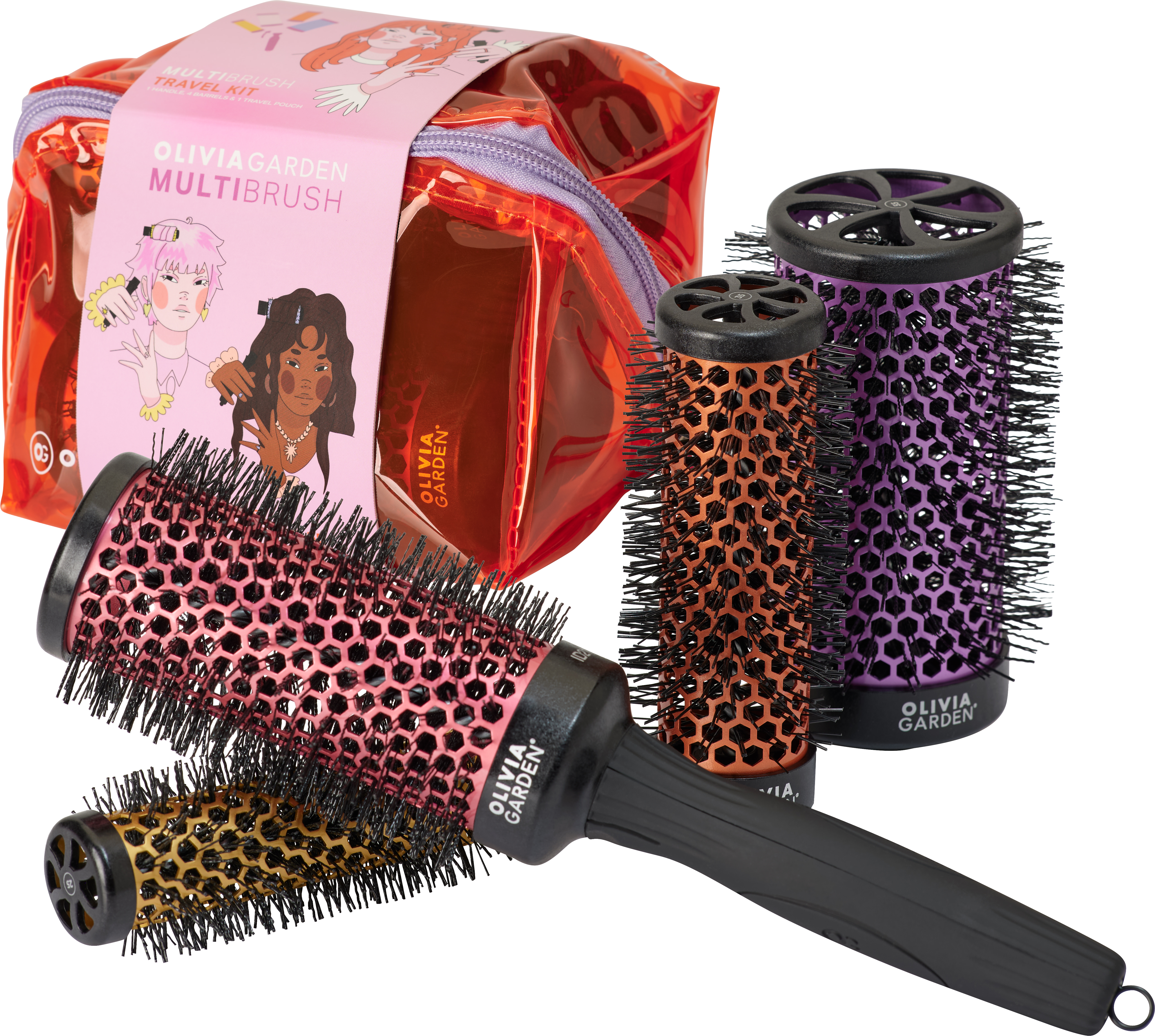 Olivia Garden Travel Kit (25/35/45/55 mm + avec poignée)
