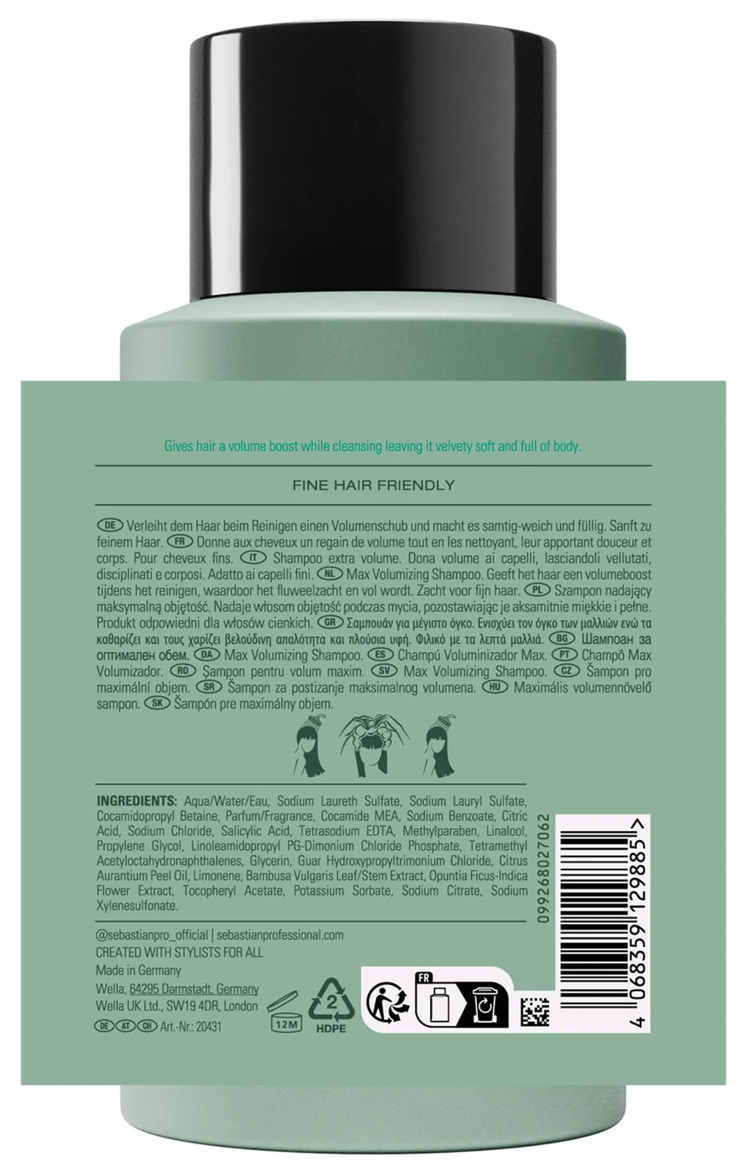 Sebastian Volupt Max Volumizing Shampoo