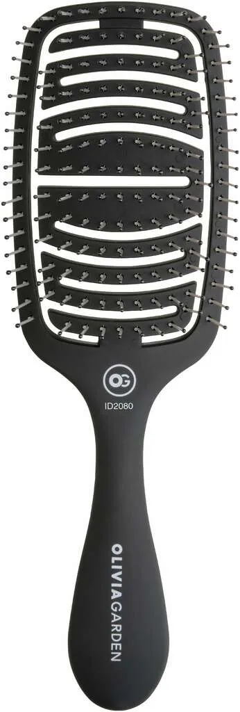 Olivia Garden Essential Care Flex Thick Hair Brist les Matt Black