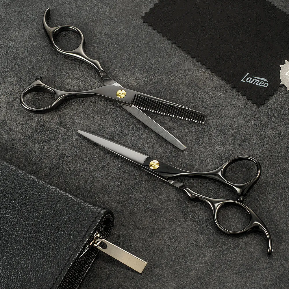 Xanitalia Lameo Stage Pro Set de ciseaux Offset Noir 6"