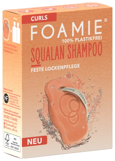 Foamie Shampoo Solide Squalane Soin Fixe pour Boucles