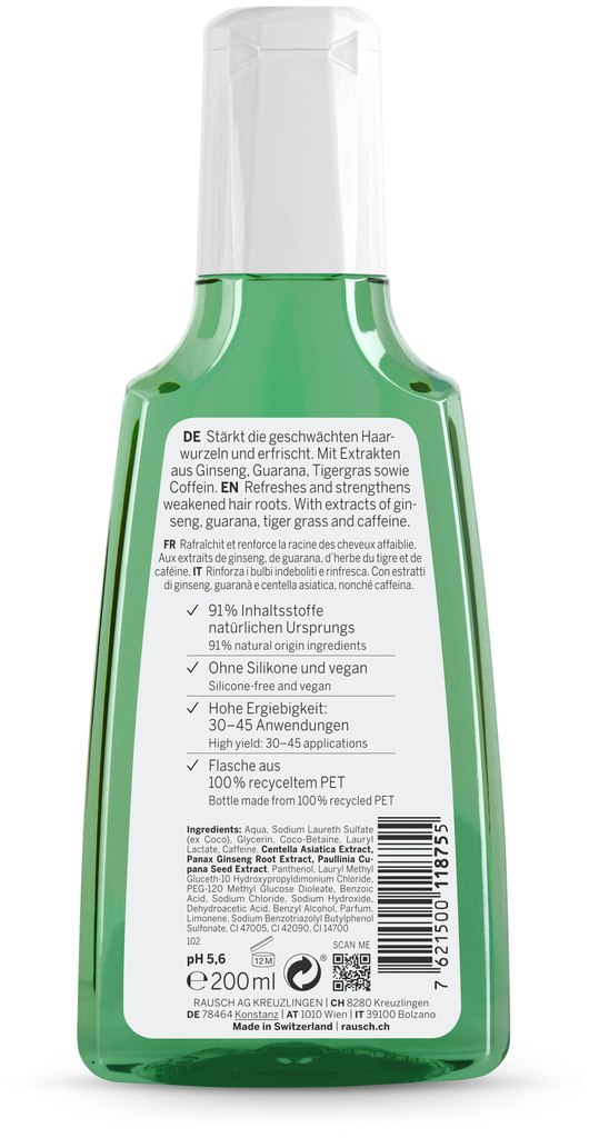 Rausch Coffein-Shampoo avec Ginseng