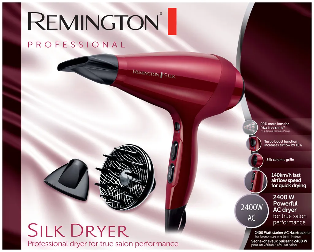 Remington Silk Sèche-cheveux Ionique avec Moteur AC AC9096