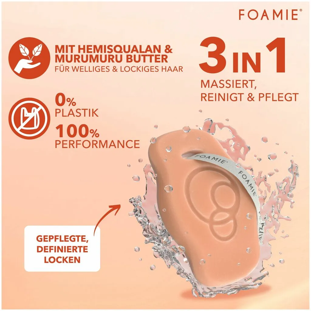 Foamie Shampoo Solide Squalane Soin Fixe pour Boucles