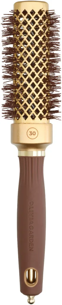 Olivia Garden Expert Blowout Straight avec poils ondulés Gold & Braun