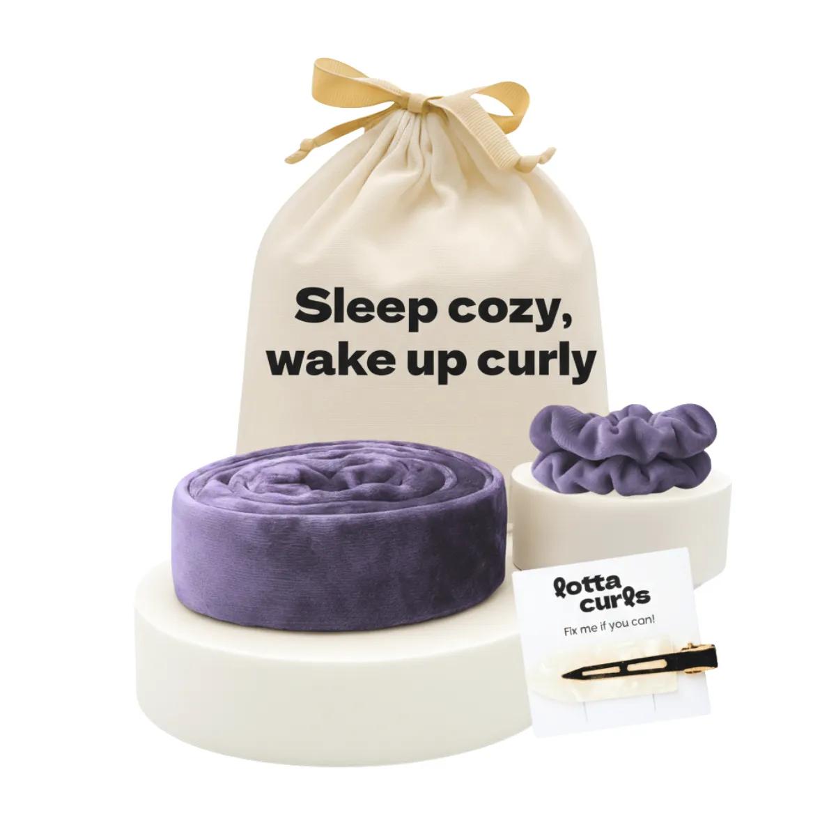 Lotta Curls Ruban de Curling Sans Chaleur Bright Violet