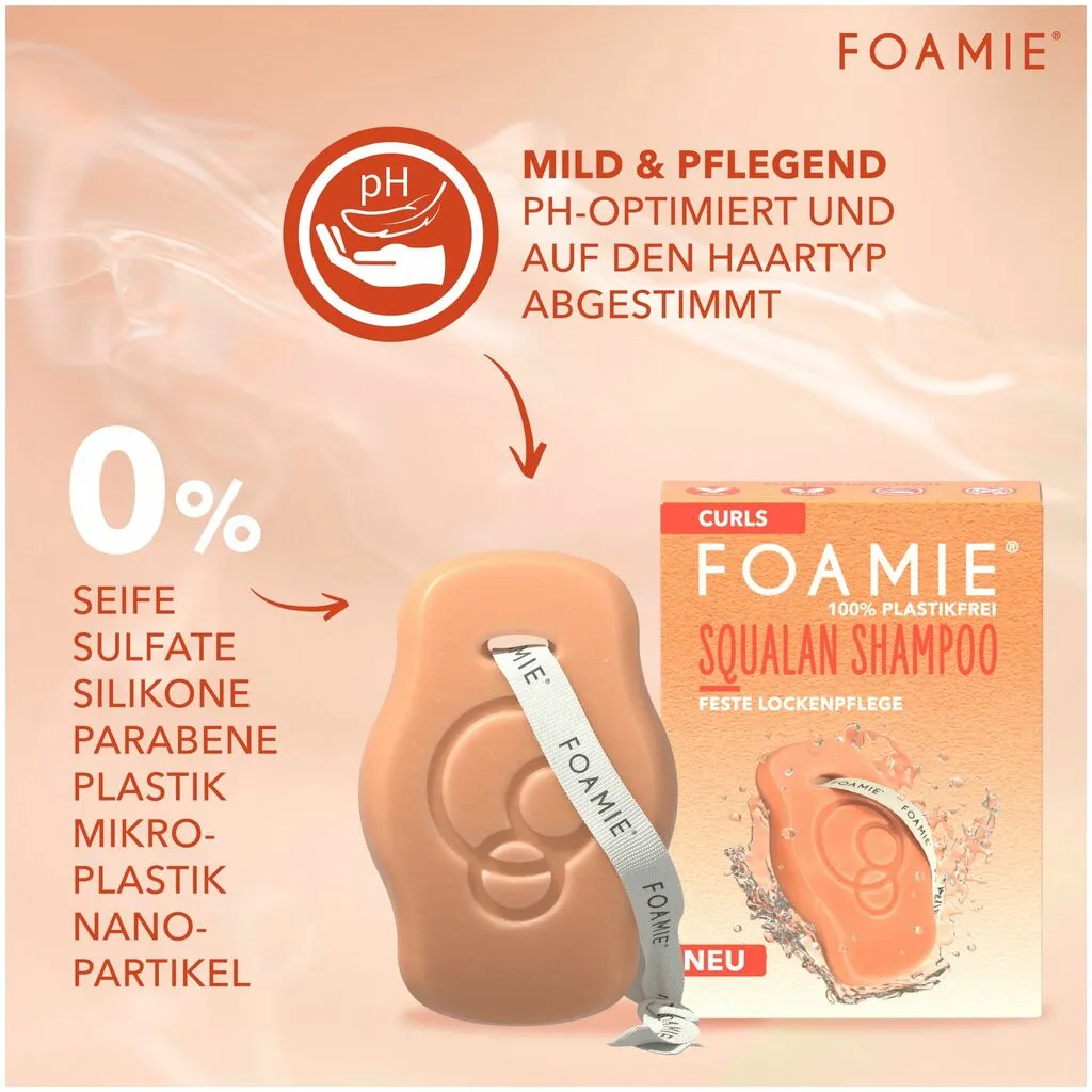 Foamie Shampoo Solide Squalane Soin Fixe pour Boucles