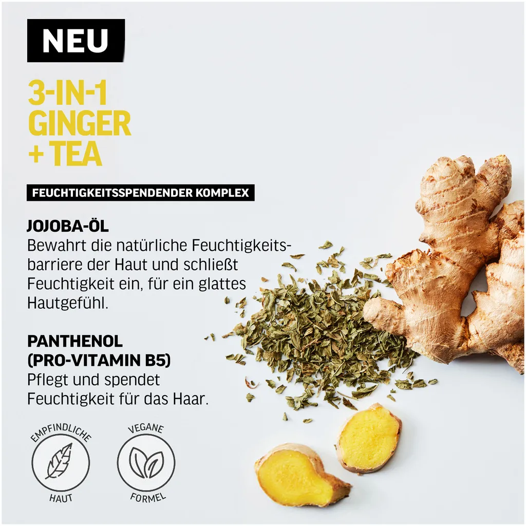 American Crew 3 in 1 Ginger & Tea Shampoo, Conditioner & Body Wash - 250 ml