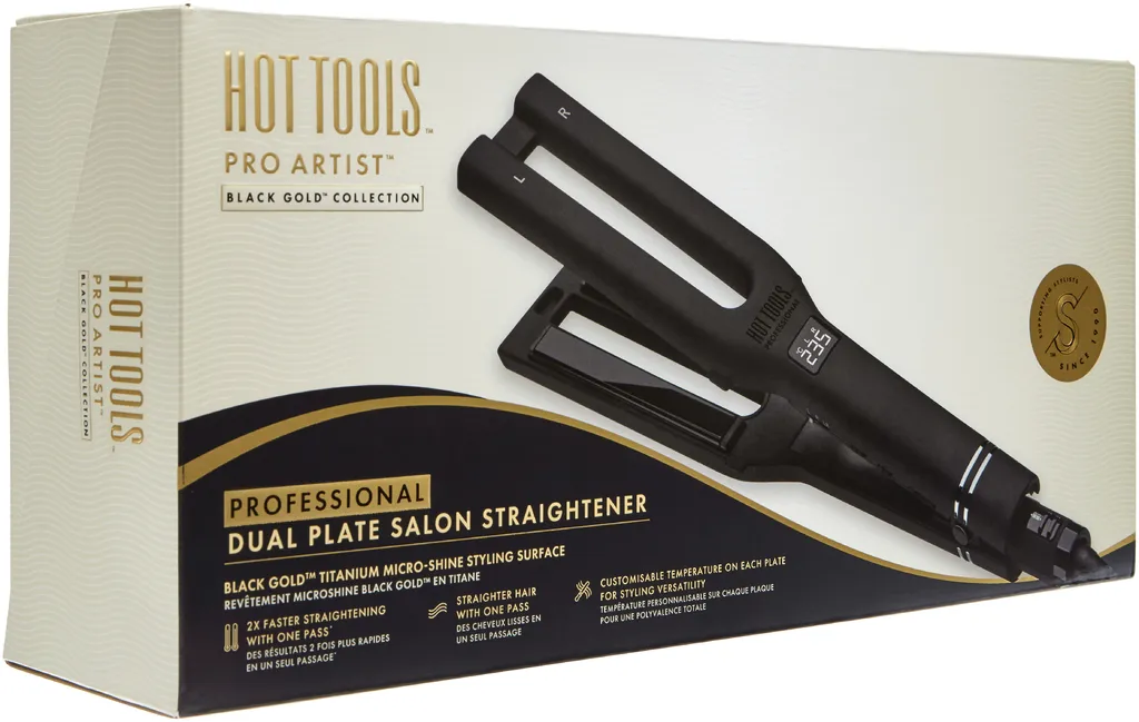 Fer à lisser Hot Tools Professional Black Gold à plaques doubles
