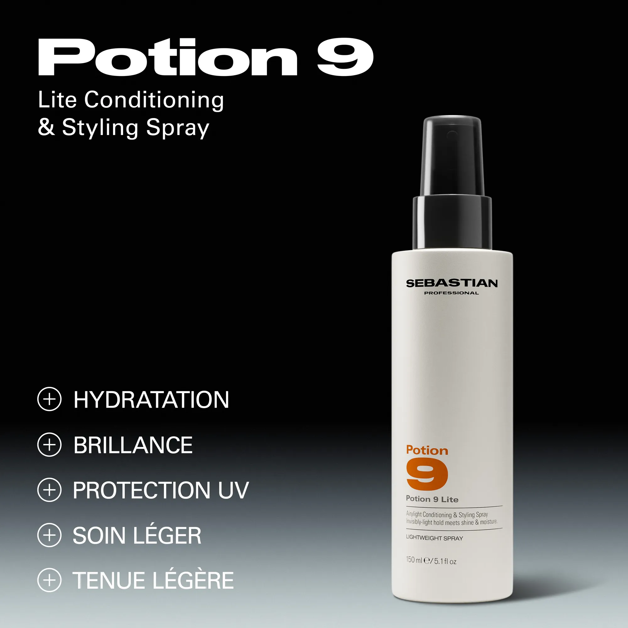 Sebastian Potion 9 Lite Spray de conditionnement et de coiffage