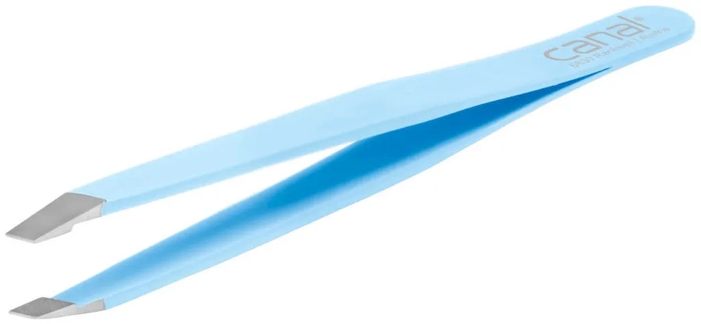 Canal Pince à épiler oblique inoxydable - Blanc